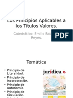 Los Principios Aplicables A Los Titulos Valores