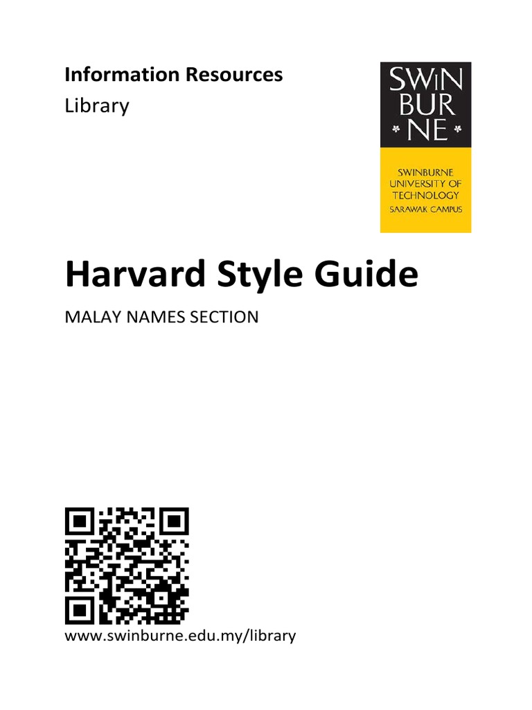 Citing Malay Names in Swinburne Harvard | PDF | Etiquette | Brunei