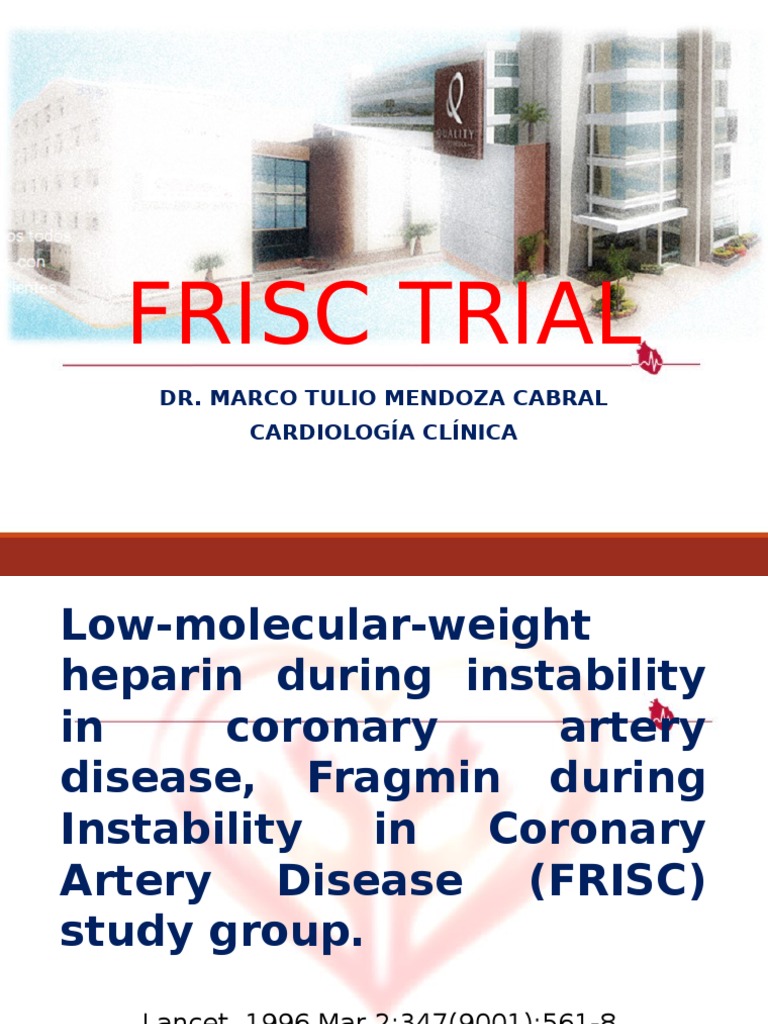 FRISC Trial: Dalteparin in CAD Management | PDF