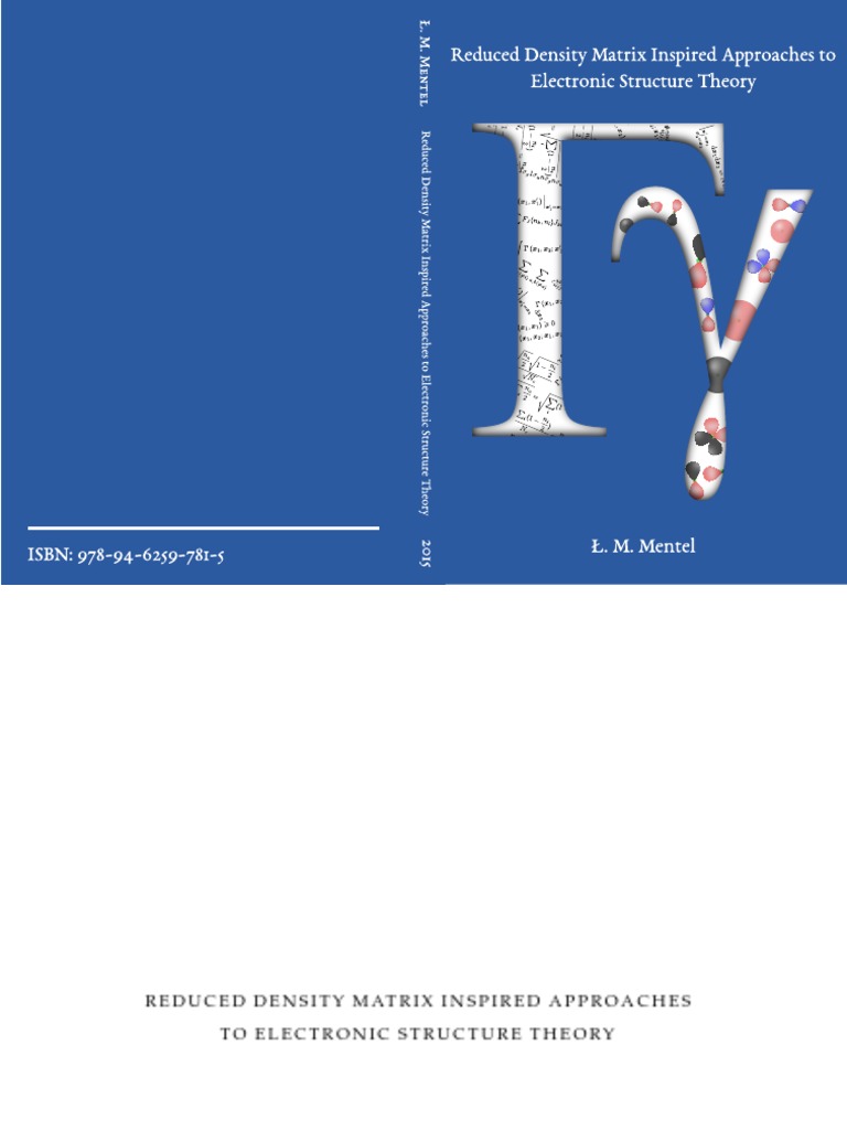 Reduced Density Matrix Inspired Approaches To Electronic Structure ...