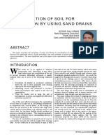 Consolidation of Soil for Foundation by Using Sand Drains