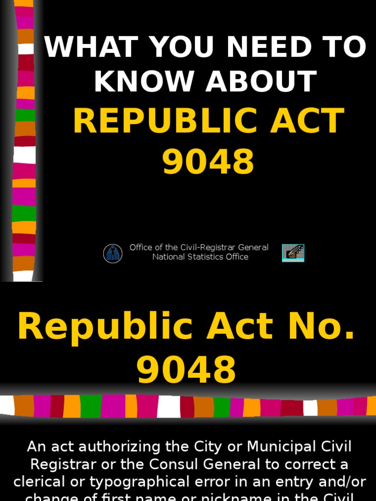 Understanding Republic Act 9048 | PDF | Affidavit | Birth Certificate
