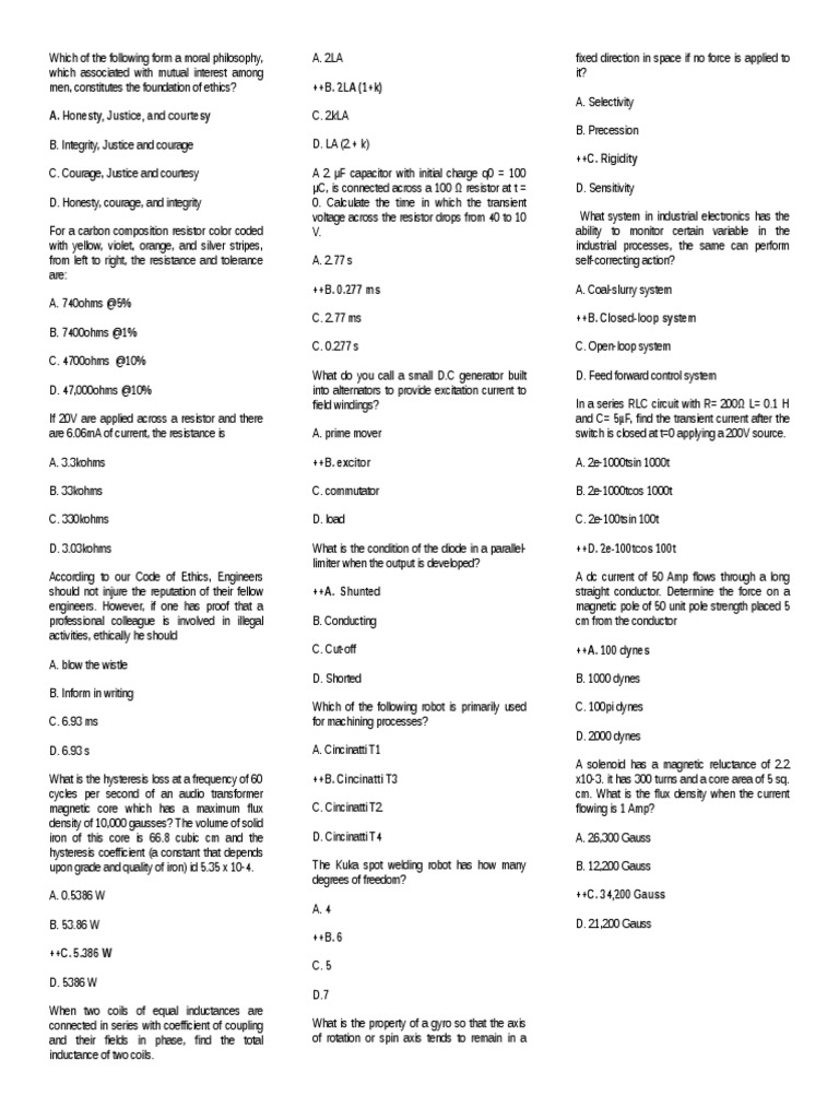 Ultimate Ect Reviewer PDF Inductance Inductor
