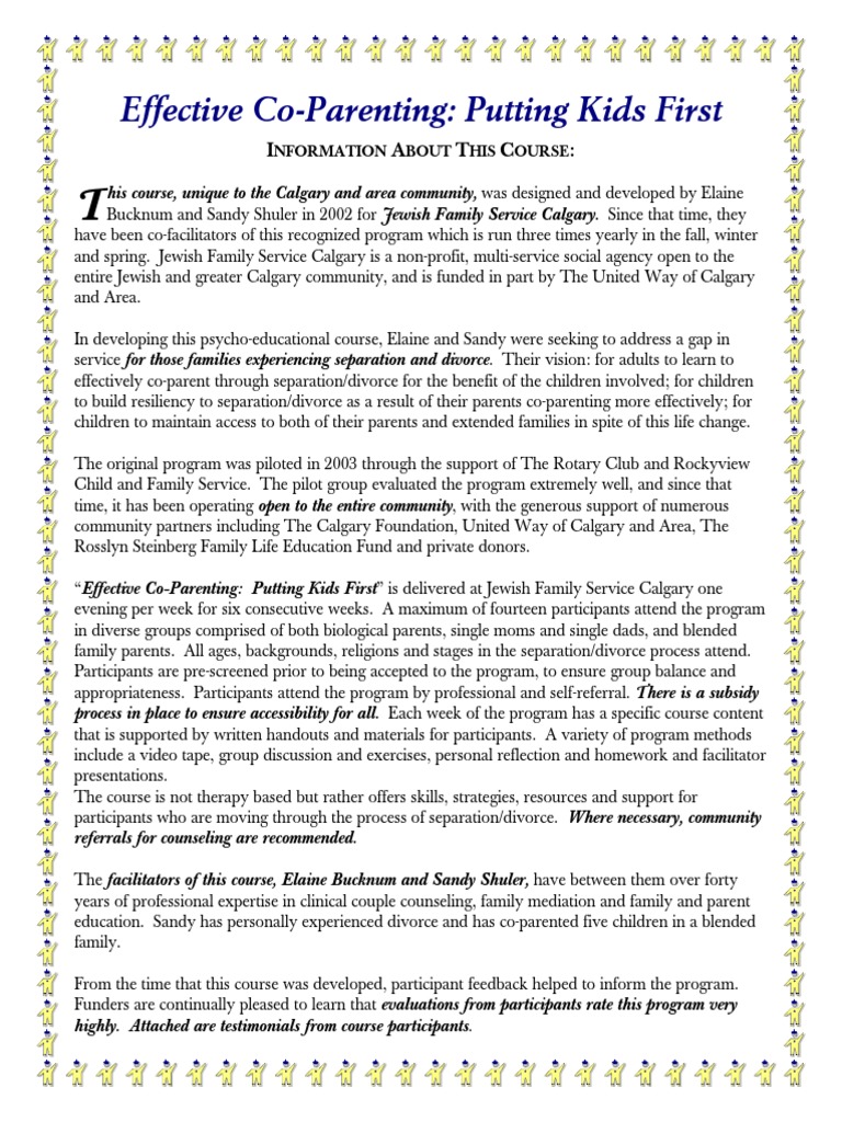 JFSC_Effective_Co-Parenting.pdf | Facilitator | Divorce ...
