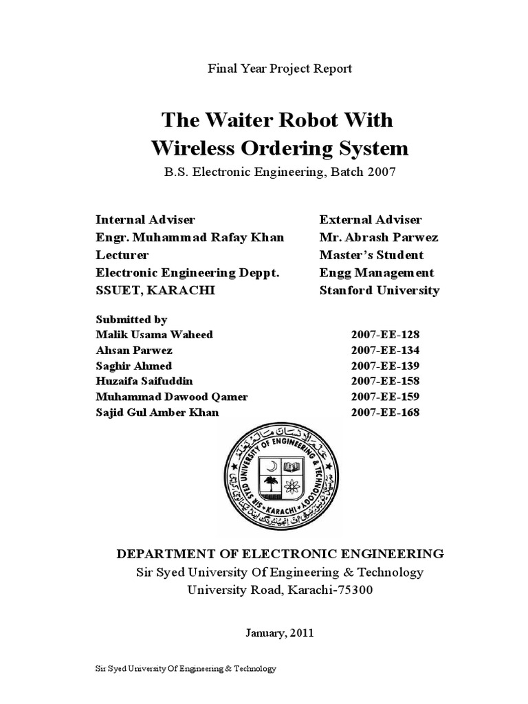 robot waiter project