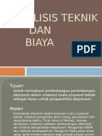 Analisis Teknik Dan Biaya