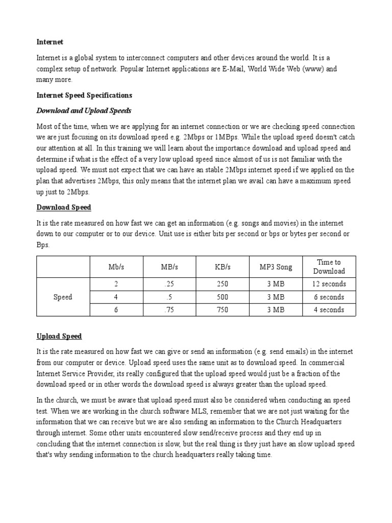 Understanding Internet Speed and Specs | PDF | Signal To Noise Ratio ...