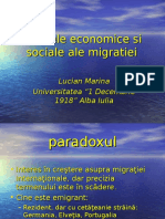 Efectele Economice Si Sociale Ale Migratiei