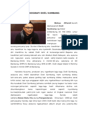 Biografi Doel Sumbang Dalam Bahasa Sunda Tulisan