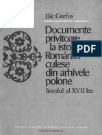Documente Privitoare La Istoria României Culese Din Arhivele Polone. Volumul 2