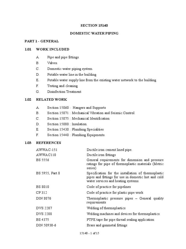 Domestic Water Piping Systems Guide | PDF | Pipe (Fluid Conveyance) | Valve