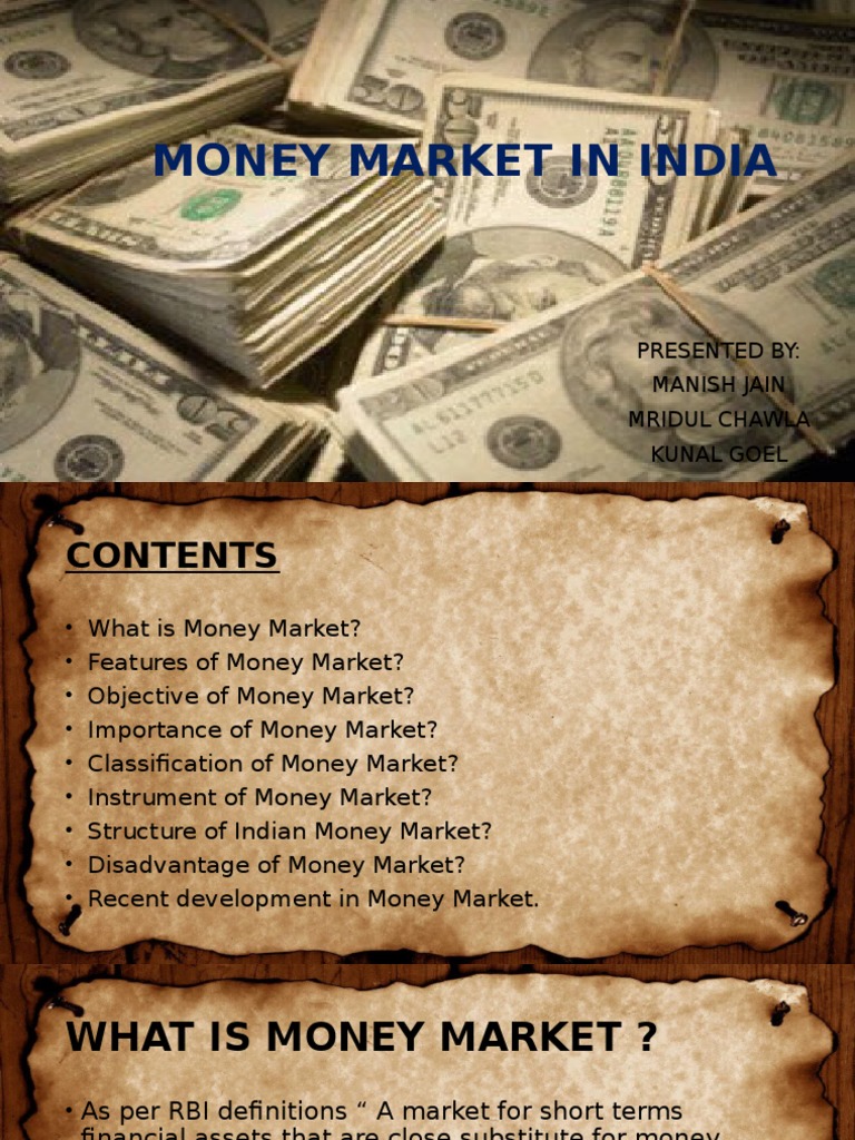 Recent Developments in Indian Money Market | PDF | Financial Markets ...