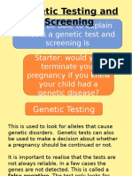 b1 genetic testing and screening