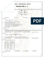 KCET PHYSICS 2015 EXAM SOLUTIONS