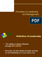 Principles of Leadership and Management