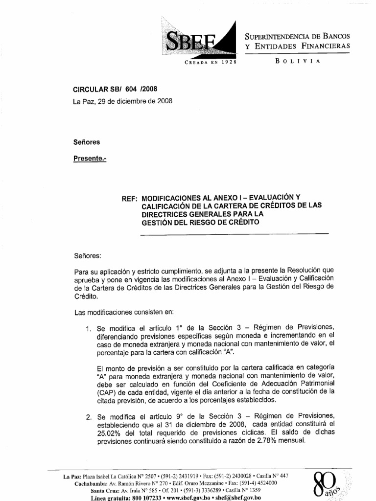 CAP Segun ASFI | PDF