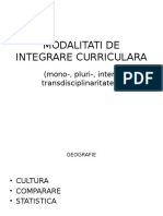 Modalitati de Integrare Curriculara