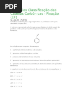Exercícios Classificação Das Cadeias Carbônicas