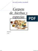  Carpeta de Hierbas Y Especias