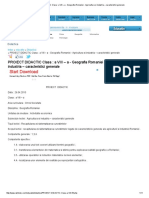 PROIECT DIDACTIC Clasa _ a VIII – a - Geografia Romaniei - Agricultura si industria – caracteristici generale.pdf