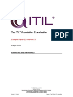 ITIL Foundation Examination SampleB ANSWERSandRATIONALES v5.1
