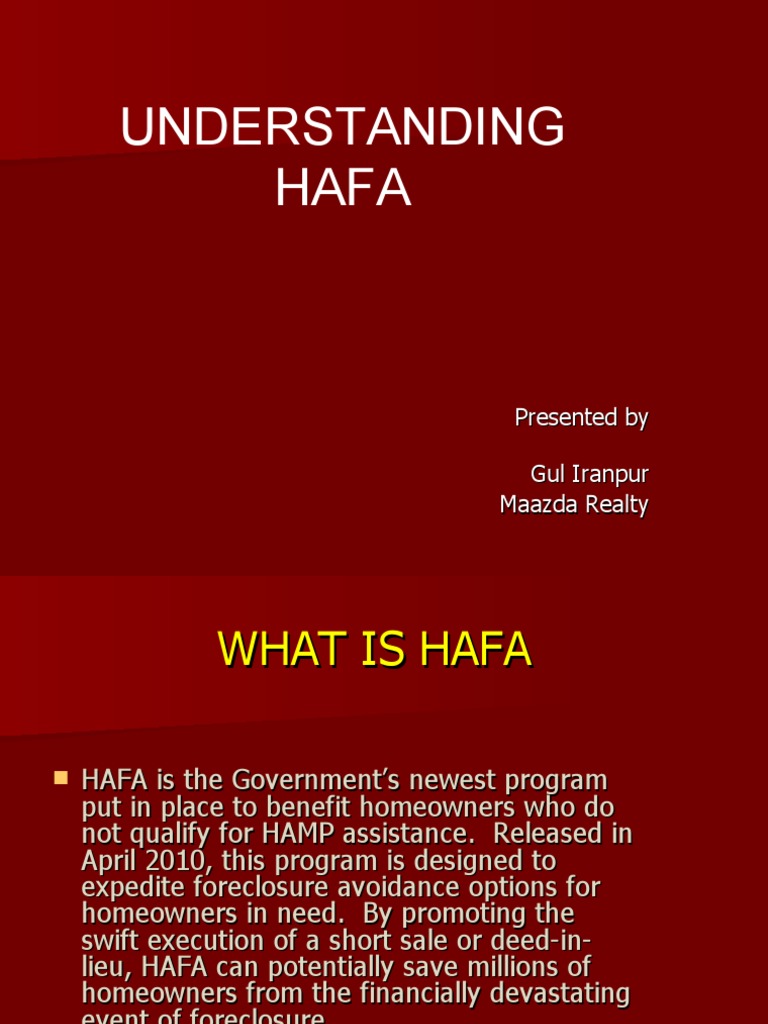 HAFA Program Guide for Homeowners | PDF | Foreclosure | Mortgage Loan