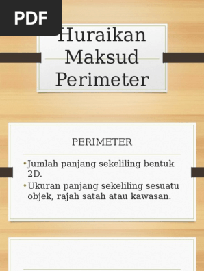 Huraikan Maksud Perimeter Pdf