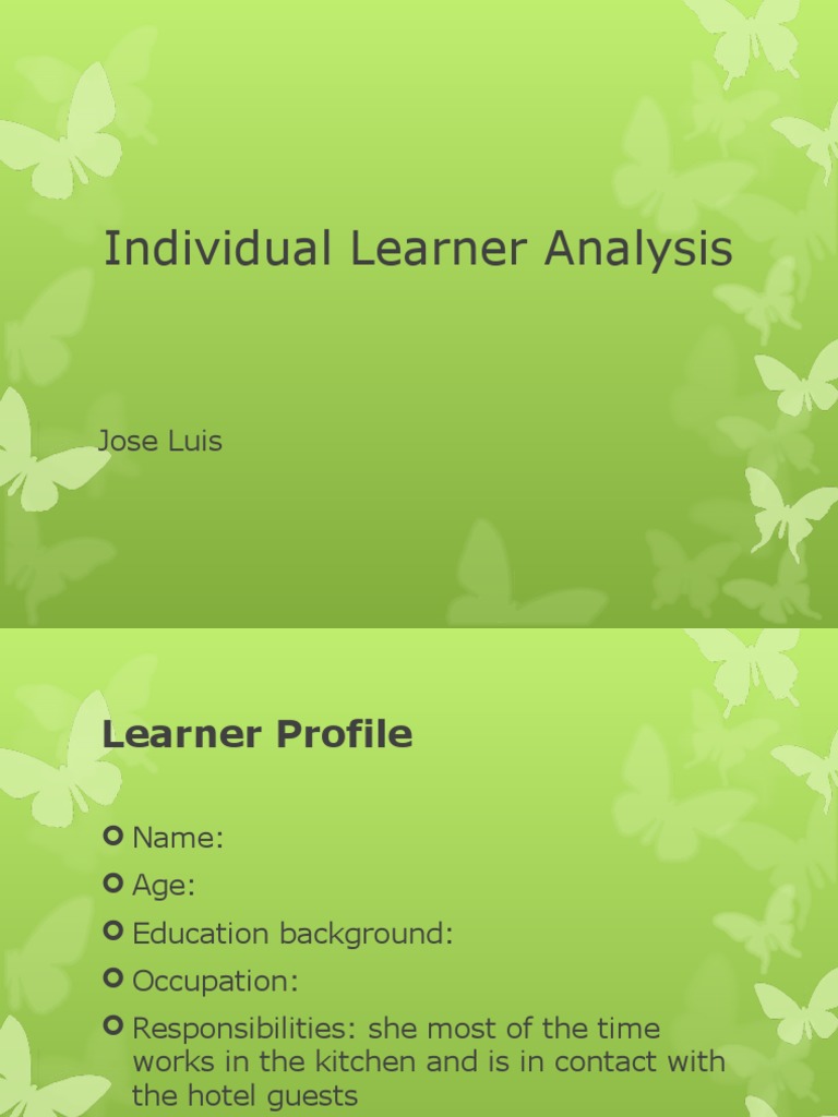 Individual Learner English Analysis | PDF