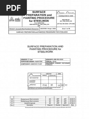 Painting Procedure Approved Paint Corrosion