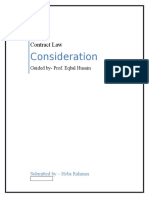 Contract Law Project on Consideration