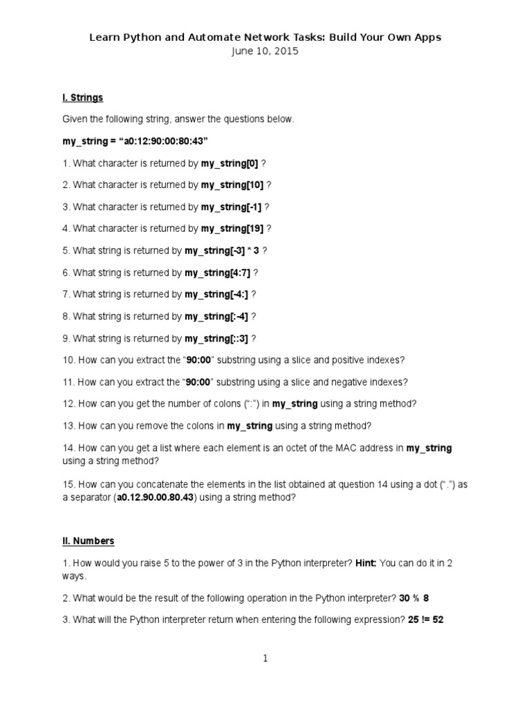 Learn Python and Automate Network Tasks: Build Your Own Apps | PDF ...