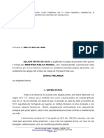 Defesa Premilinar - Edilson Santos Da Silva - Crime Ambiental Arts. 41 e 50-A Etc