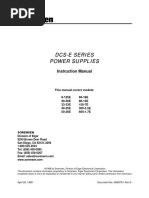 SORENSEN DCS-E Series Instruction