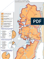Carte du  "Plan de Convergence" - redessiner les ghettos palestiniens