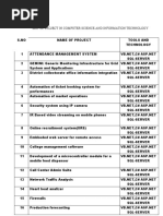 Download List of Project in Computer Science and Information Technology by dev018 SN30771874 doc pdf
