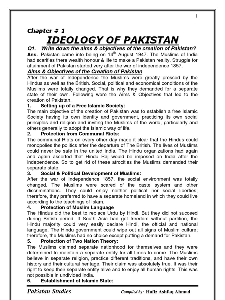 Class 12 Pakistan Studies Notes PDF | PDF | Pakistan | Muhammad Ali Jinnah