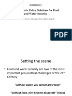 Transatlantic Policy Solutions For Food and Water Security: Roundtable 7