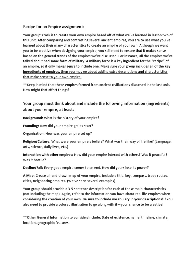 Recipe homework assignment picture