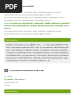 Licenciamento Ambiental  - Testes