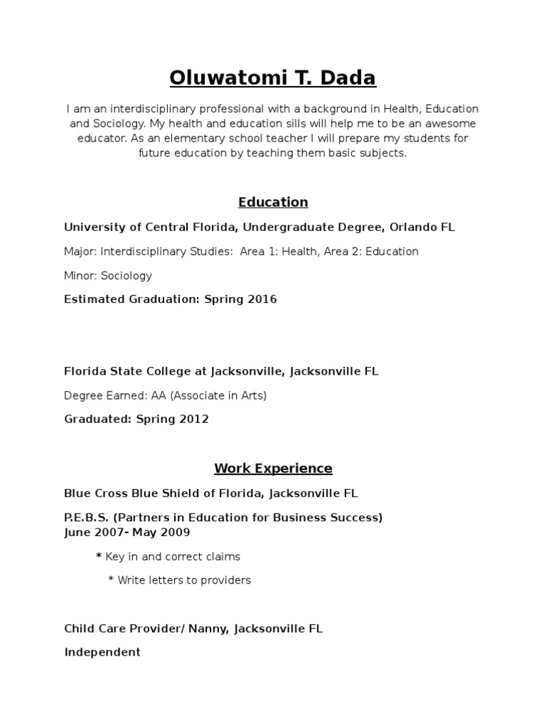 Interdisciplinary Educator Profile | PDF