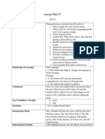 Lesson Plan #5: Objective/ Transfer Goal