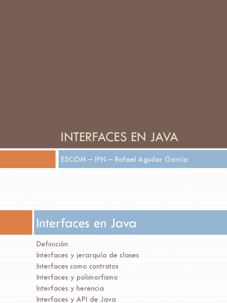 Interfaces en Java | PDF | Herencia (Programación Orientada a Objetos ...