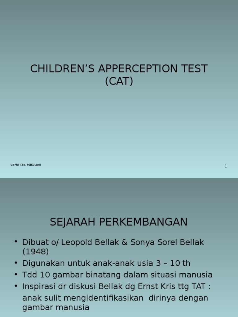 Jenis Tes Proyeksi Jenis Tes Proyeksi
