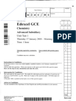 Chemistry A-Level Edexcel 2008 Jan (QP+MS)
