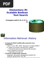 Elementary IR: Scalable Boolean Text Search: (Compare With R & G 27.1-3)