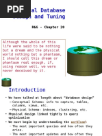 Physical Database Design and Tuning: R&G - Chapter 20