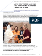 Queen Maxima Visits First Women Bank and b.i.s.p Field Office 