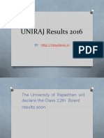 UNIRAJ Result 2016