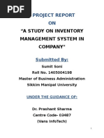 A Study On Inventory Management System in Company