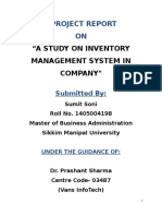 Project On Inventory Management System